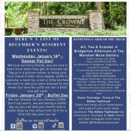 a monthly newsletter with a lot of information